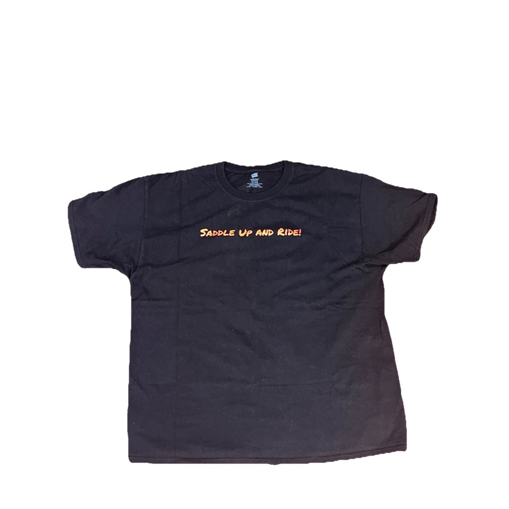 We Ride America "Saddle Up and Ride" Motorcycle T-Shirt Black XL